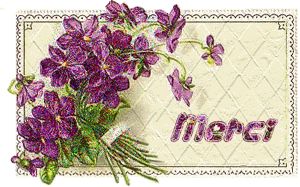 Gif animé merci violettes
